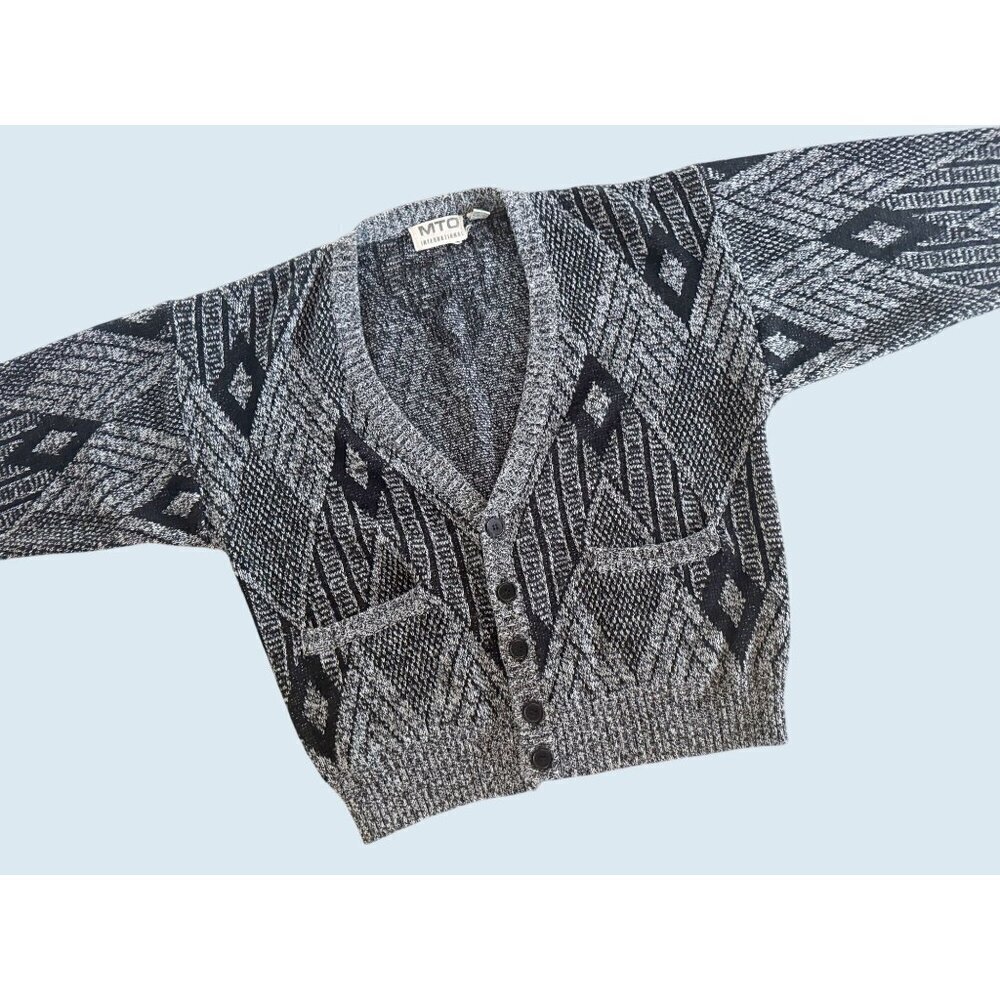 Vintage MTO International Men's Cardigan Sweater 90s / 00s Sz M
